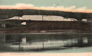 Vintage Postcard 1900's Fort Knox Bucksport Maine ME Water Reflection