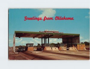 Postcard Entrance To Will Rogers Turnpike, Greetings from Oklahoma