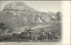 Field BC British Columbia Mount Stephen House Hotel c1905 Postcard EXC COND