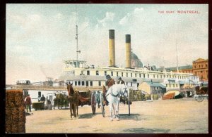 h728 - MONTREAL Quebec Postcard 1910s Steamer in Harbor