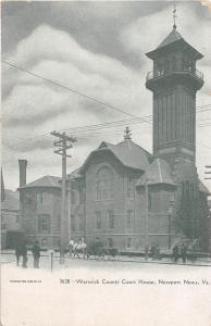 C40/ Newport News Virginia Va Postcard c1910 Warwick County Court House