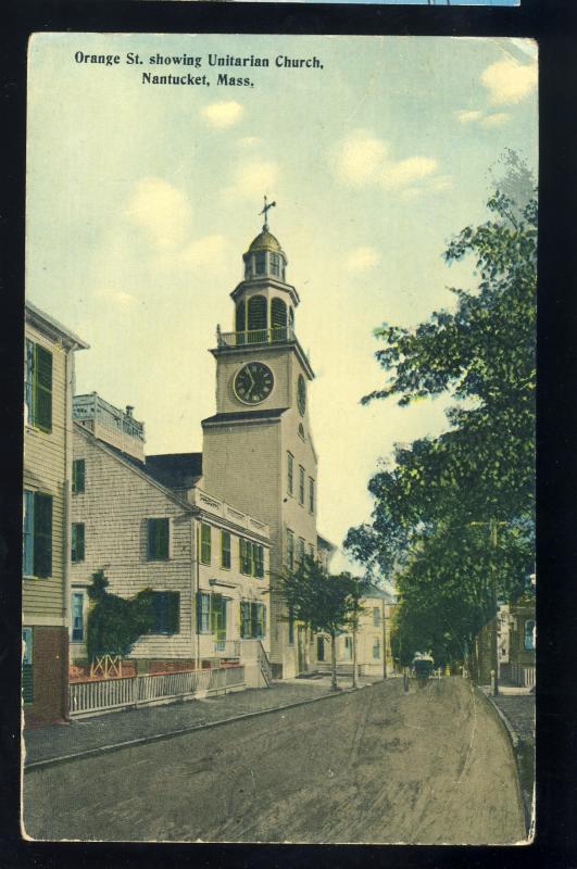 Nantucket, Massachusetts/Mass/MA Postcard, Unitarian Church, Cape Cod