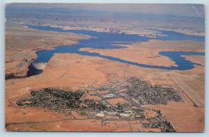 Postcard AZ Airview of Page Arizona Glen Canyon Dam Colorado River N12