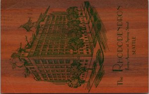 VINTAGE POSTCARD THE RHODODENDRON HOTEL AND APARTMENTS TERRY AVE SEATTLE POSTED