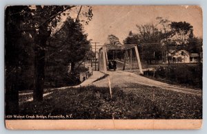 Postcard Walnut Creek Bridge Forestville, New York NY