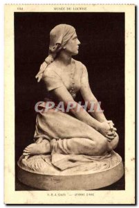Old Postcard Musee De Louvre Chapu Jeanne D & # 39Arc Paris