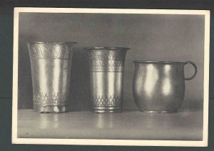 Ca 1910 PPC Silver Beakers & Mug From A Grave At Dolboki Bulgaria See Info