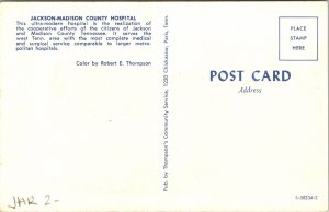 Jackson Madison County Hospital Tennessee TN Postcard UNP VTG Unused Vintage