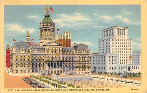 City Hall, Municipal Office Building, Memorial Plaza Baltimore, Maryland MD