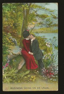 Postmarked 1912 Niagara Falls & Stromness Ont Bamforth Lovers Color Postcard