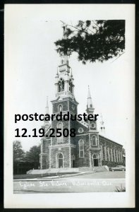 h3704 - VICTORIAVILLE Quebec 1950s St. Victoire Church. Real Photo Postcard
