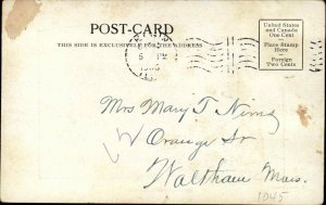 Elgin IL Illinois Fountain Square Multiple Trolleys c1910 Postcard