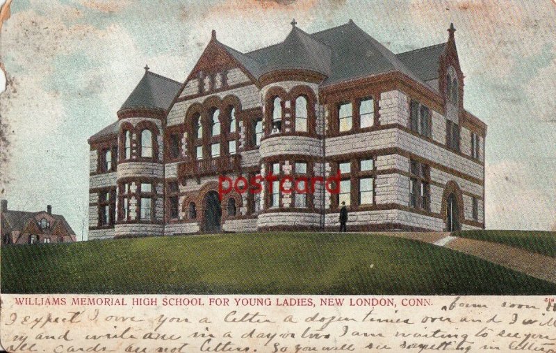 1906? NEW LONDON CT Williams Memorial High School for Young Ladies, Bosselman