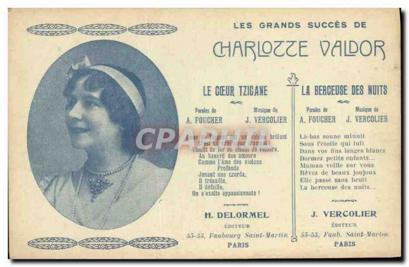 Old Postcard Charlotte Valdor The gypsy heart lullaby nights