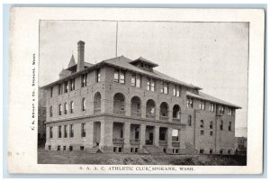 c1905's S.A.A.C. Athletic Club Spokane Washington WA Unposted Vintage Postcard