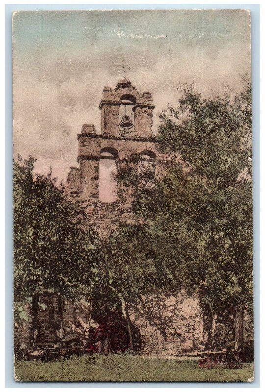 c1910's Mission San Juan De Capistrano Tower San Antonio Texas Unposted Postcard