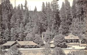 Shasta Springs CA Railroad Station Train Depot RPPC Postcard