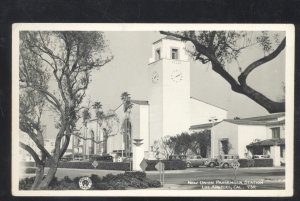 RPPC LOS ANGELES CALIFORNIA RAILROAD DEPOT TRAIN STATION REAL PHOTO POSTCARD