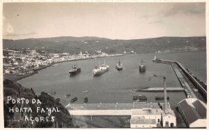 lot290 porto da horta fayal  acores real photo ship  portugal Azores