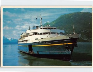 Postcard The Malaspina about to dock, Inside Passage, Alaska