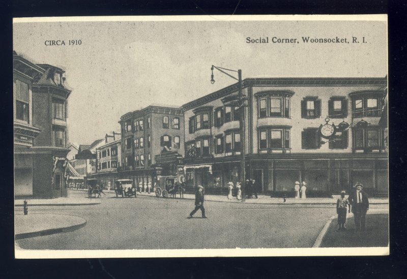 Woonsocket, Rhode Island/RI  Postcard, Social Corner, Reprint Postcard