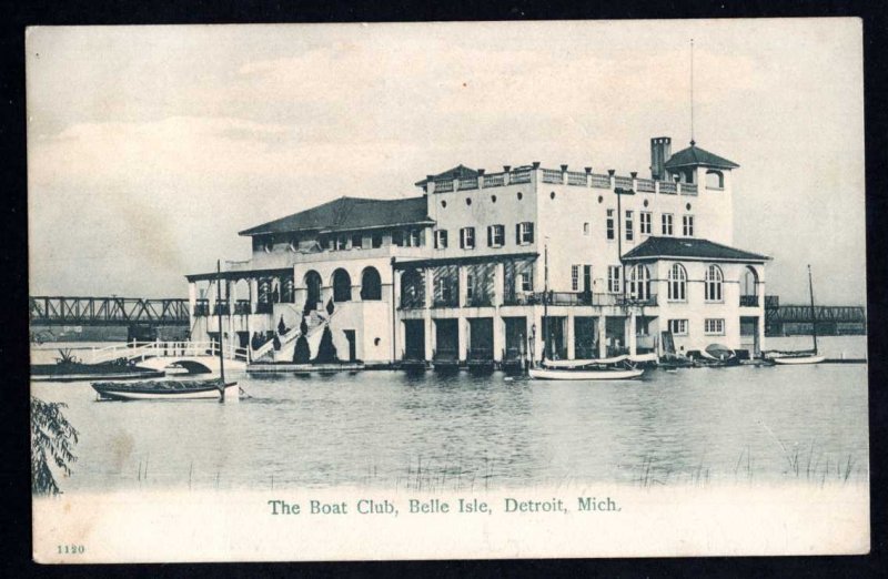 Michigan BELLE ISLE PARK Detroit The Boat House Pub H. L. Woehler pm1906 Und/B