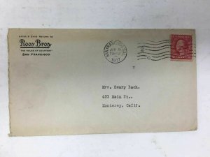 1917 Roos Bros San Francisco California Empty Envelope Antique Postmark