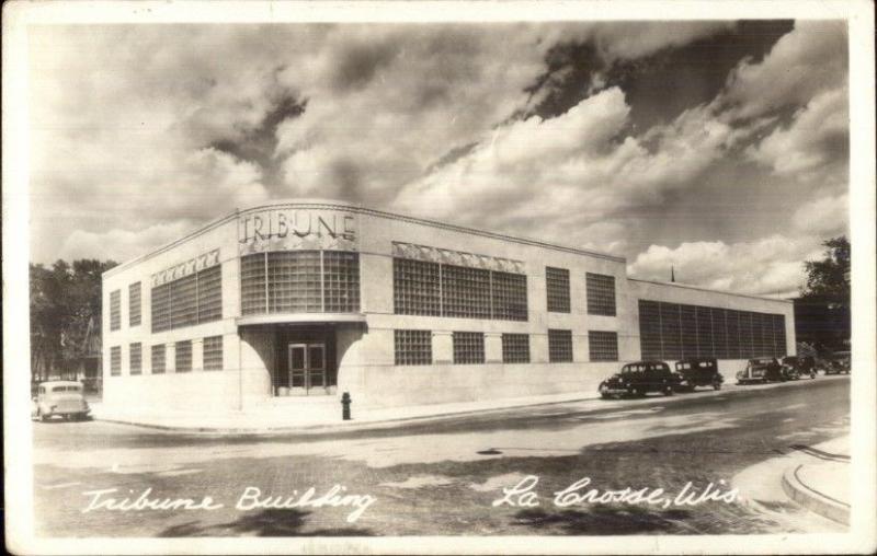 LaCrosse La Crosse WI Art Deco Architecture Tribune Bldg Real Photo Postcard