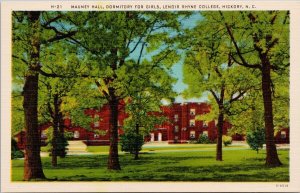 Lenoir Rhyne College Hickory NC Mauney Hall Girls Dormitory Linen Postcard H45