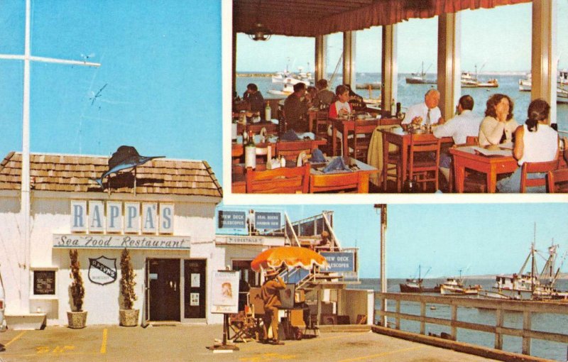 RAPPA'S SEAFOOD Restaurant & Cocktail Lounge Monterey, CA ca 1960s Postcard