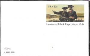 US UX91 Mint - Lewis and Clark Expedition, 1806