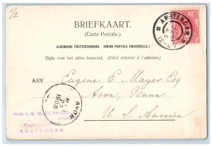 1906 Singel Over A Luth Church Amsterdam Netherlands Posted Postcard