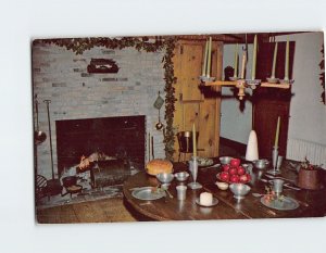 Postcard Keeping Room of the Woodcock Garrison House North Attleboro MA USA