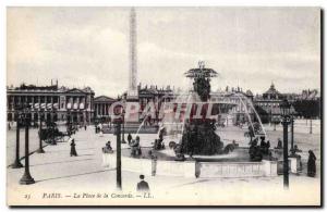 Paris - 8 - Place de la Concorde - Old Postcard