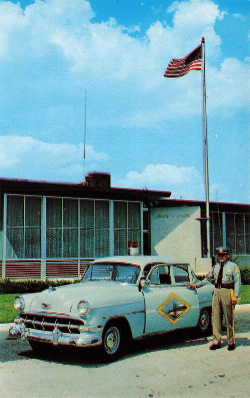 Delaware Memorial Bridge Police Patrol Car Postcard