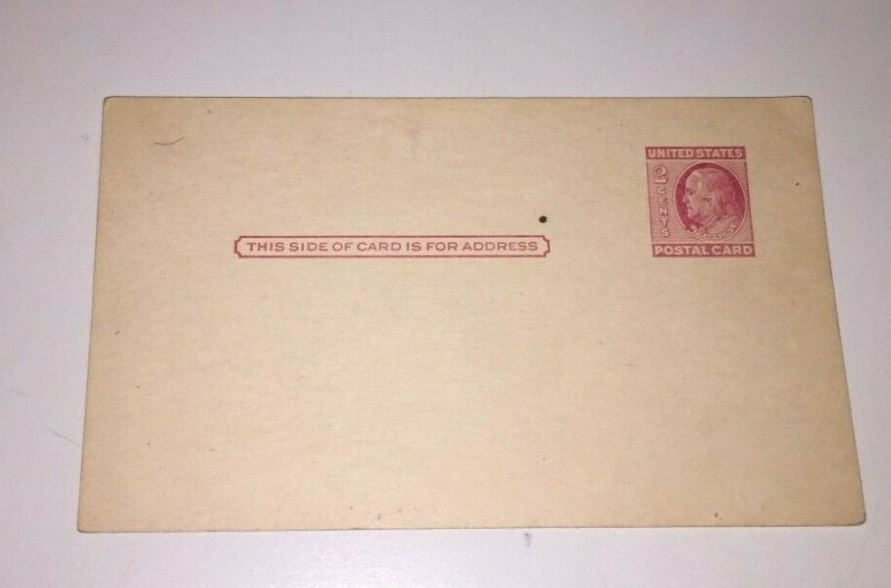 VINTAGE U. S. POSTAL SERVICE UNUSED 2 CENT POSTCARD BEN FRANKLIN