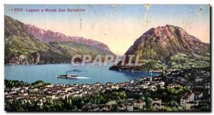 Old Postcard Lugano e Monte San Salvatore