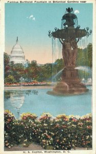 USA Famous Bartholdi Fountain Botanical Gardens Washington DC Postcard 07.28