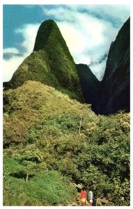 Hiking Up to the Iao Needle Near Wailuku Maui Postcard