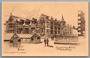 Postcard UK c1920s University of Liverpool Engineering Schools & Laboratories B