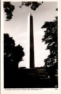 Vtg Washington DC TWashington Monument RPPC Real Photo Mainzer Postcard