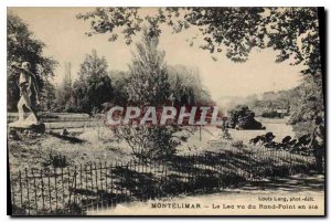 Postcard Old Montelimar Lake saw the roundabout in summer