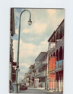 Postcard Typical Creole architecture in the French Quarter of New Orleans, LA