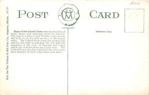  Panama Postcard Canal Zone Map 