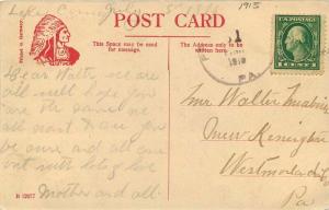 1915 Lake Como Pennsylvania Lodge Postcard 1085