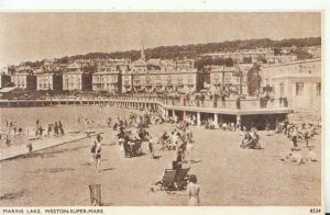 Somerset Postcard - Marine Lake - Weston-super-Mare - Ref TZ6001