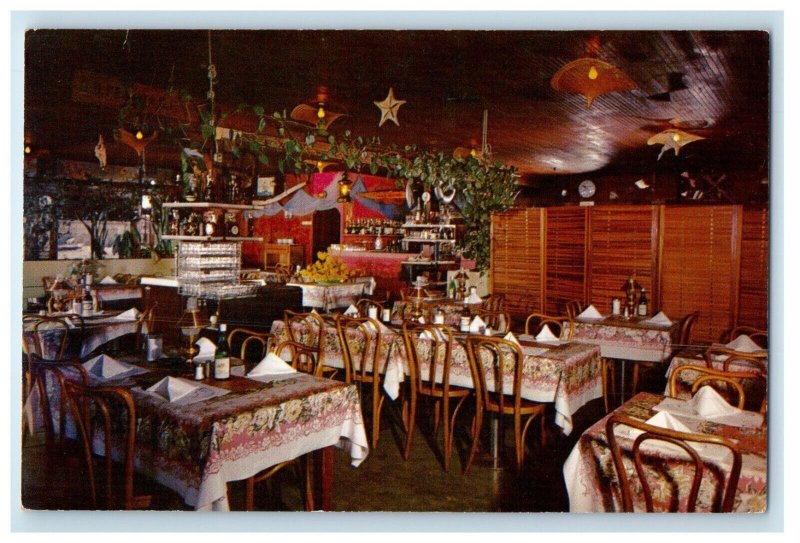 c1960's Ideal Fish Restaurant Polynesian Monterey Santa Cruz California Postcard 
