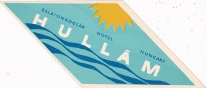 Hungary Balatonboglar Hotel Hullam Vintage Luggage Label lbl0035
