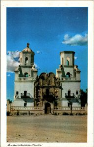 Vtg San Xavier Del Bac Mission Tucson Arizona AZ Unused Chrome Postcard