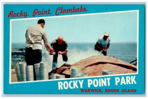 Warwick Rhode Island RI Postcard Rocky Point Park Clambake c1950's Vintage